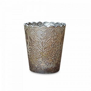 Подсвечник для интерьерной свечи SILVER BURN, 9 см, стекло, серебристый, ROOMERS FURNITURE, Нидерланды, Подсвечники и канделябры