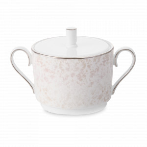 Сахарница , 250 мл, костяной фарфор, белый, декор, серия Примула, NARUMI, Япония, NARUMI (Япония)