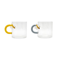 Набор из 2-х кофейных кружек«Пчелки», 130 мл, стекло боросиликатное, серия Monterey, WD Lifestyle, Италия