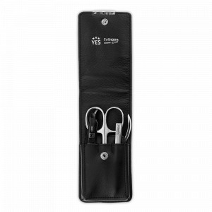 Набор маникюрный в кожаном футляре, 4 предмета, YES, Германия, Мужской маникюрный набор