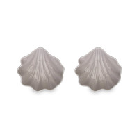 Набор из 2-х порционных салатников Cockle, 13 см, 360 мл, фарфор, серый, серия Sea treasures, TKANO, Россия