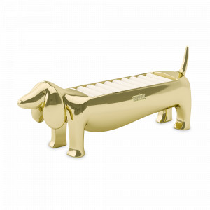 Держатель для 9-ти колец Dachsie, 15 х 4 см, цинк, золотистый, UMBRA, Канада, UMBRA (Канада)