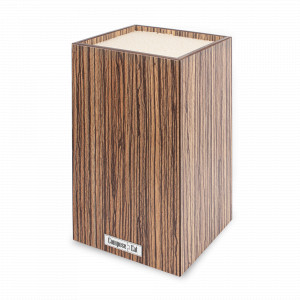 Подставка универсальная для кухонных ножей, 12х12х24 см, зебрано натуральный, композитный материал, серия Fashion, ComposeEat, Россия, Подставки под ножи