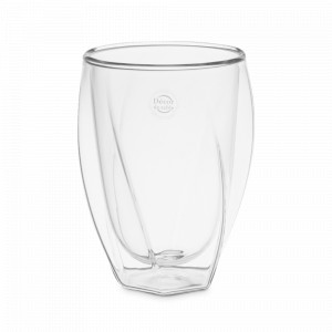 Стакан для латте с двойными стенками, 350 мл, боросиликатное стекло, серия Mon matin, DECOR DE TABLE, Россия, Стаканы для кофе