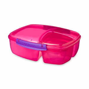 Ланч-бокс 3 секции, 2 л, пластик, серия Lunch, SISTEMA, Новая Зеландия, Ланч-боксы