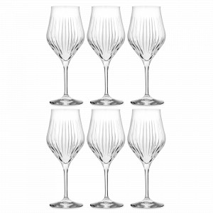 Набор из 6-ти бокалов для белого вина Optic, 550 мл, хрустальное стекло, серия Timeless, RCR, Италия, Фужеры для вина