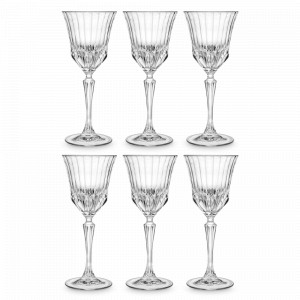 Набор из 6-ти бокалов для вина, 280 мл, хрустальное стекло, серия Adagio, RCR, Италия, Фужеры для вина