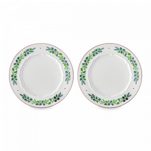 Набор из двух обеденных тарелок Nordic winter, 26.5 см, фарфор, белый, декор, серия New Year Essential, TKANO, Китай, Тарелки