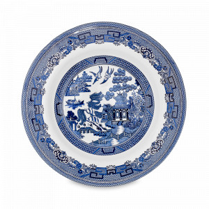 Тарелка суповая, 23.3 см, фарфор, белый, синий, серия Blue Willow, GRACE BY TUDOR, Великобритания, GRACE BY TUDOR (Великобритания)