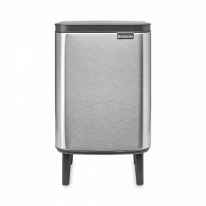 Контейнер для мусора на ножках, 7 л, нержавеющая сталь, стальной матовый, серия BO HI, BRABANTIA, Бельгия, Мусорные ведра на кухню