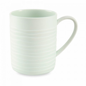 Кружка , 380 мл, фарфор, мятный, рельеф, серия Волна, DECOR DE TABLE, Россия, DECOR DE TABLE (Россия)
