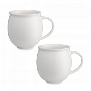 Набор кружек, 2 предмета, 400 мл, фарфор, белый, серия Milky Cloud, LIBERTY JONES, Россия, Большие фарфоровые кружки
