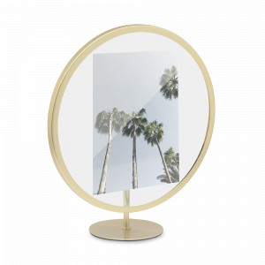 Рамка для фотографии 13 х 18 см, стекло, сталь, матовая латунь, серия Infinity, UMBRA, Канада, UMBRA (Канада)