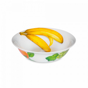 Салатник, 16,5 см, костяной фарфор, белый, желтый, серия Freedom, TAITU, Италия, Салатники из костяного фарфора