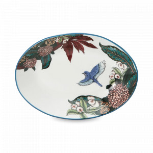 Салатник овальный Цветы и птица, 25 х 17 см, керамика, синий, декор, серия Воспоминание, MAXWELL WILLIAMS, Австралия, Салатники MAXWELL & WILLIAMS