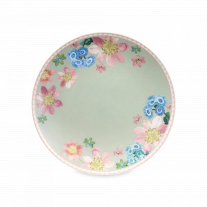 Тарелка закусочная, 20 см, фарфор, белый, зеленый, серия Primula, MAXWELL WILLIAMS, Австралия, Primula MAXWELL & WILLIAMS