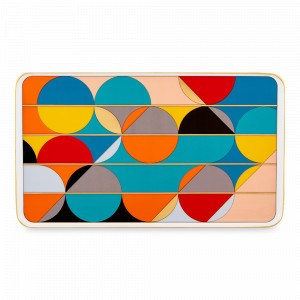 Блюдо прямоугольное, 34.5 х 20 см, фарфор, мультиколор, серия Futurismo, VISTA ALEGRE, Португалия, Блюда сервировочные, менажницы