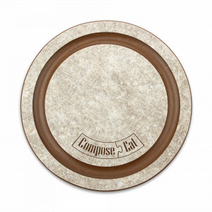 Подставка под кружку Бирдекель, круглая, диам. 95 мм, шунгит белый, серия Fashion, ComposeEat, Россия, Бирдекели