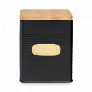 Банка квадратная для хранения соли, 1.7 л, углеродистая сталь, бамбук, графит, серия Irmel, SMART SOLUTIONS, Россия, Банки для хранения чая