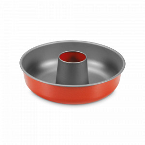 Форма для кекса Саварин круглая, 25 см, сталь с антипригарным покрытием, красный, серия Rossana, GUARDINI, Италия, GUARDINI (Италия)