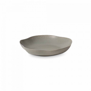 Тарелка для пасты Grey, 20.7 см, 370 мл, каменная керамика, серый, серия Shell, ROOMERS TABLEWARE, Нидерланды, Тарелки для пасты