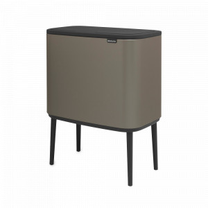 Контейнер для мусора, 3 х 11 л, нержавеющая сталь, платина, серия BO TOUCH BIN, BRABANTIA, Бельгия, Скидка до -20% на мусорные ведра Brabantia