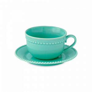 Пара кофейная, 110 мл, фарфор, морская волна, серия Tiffany, EASY LIFE (R2S), Италия, Кофейные пары