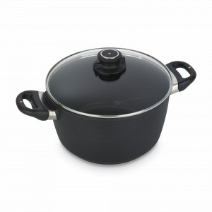 Кастрюля с алмазным покрытием, с крышкой, 5,2 л, 24 см, алюминий, черный, серия XD Classic+ Induction, SWISS DIAMOND, Швейцария, SWISS DIAMOND (Швейцария)