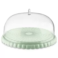 Блюдо для торта с крышкой, пластик (SAN), 30 см, зеленый, серия Tiffany, GUZZINI, Италия, 