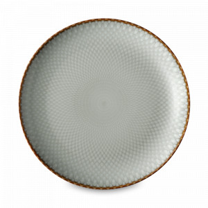 Тарелка обеденная, 27 см, керамика, серые ромбы, серия Mandala, LUNASOL, Швейцария, Тарелки обеденные