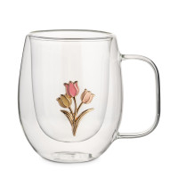 Кружка , 330 мл, стекло, металл, серия Tulip, ANNA LAFARG, Китай