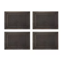 Набор из 4-х подстановочных прямоугольных салфеток, 33 х 48 см, пвх, черный, серия Art Frame, WO HOME, Германия, 