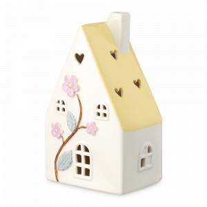 Декор Домик с подсветкой Aars, 20.5 см, доломит, белый, розовый, серия Easter Essential, TKANO, Россия, Предметы интерьера