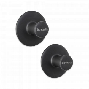 Набор крючков, 2 предмета, пластик, темно-серый, серия ReNew, BRABANTIA, Бельгия, ReNew BRABANTIA