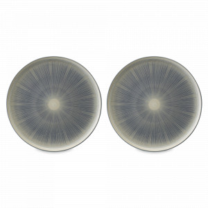 Набор из двух обеденных тарелок Eclipse, 27 см, керамика, серый, серия Essential, TKANO, Россия, Тарелки обеденные