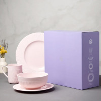 Сервиз чайно-столовый на 1 персону, 4 предмета, фарфор, розовый, серия Рассвет, DECOR DE TABLE, Россия_00818470056824814823.jpg