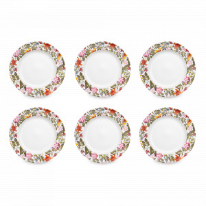 Набор из 6-ти тарелок закусочных, 23 см, фарфор, белый, декор, серия Майя, MIX&amp;MATCH HOME, Китай, MIX & MATCH (Народная Республика Бангладеш)