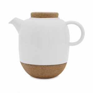 Чайник заварочный с ситечком, 1,2 л, фарфор, нержавеющая сталь, пробка, белый, серия Lauren, VIVA Scandinavia, Дания, Скидка до -20% на Viva Scandinavia