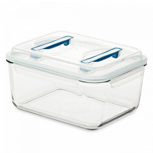Контейнер прямоугольный стеклянный, 6 л, стекло, гоолубой, GLASSLOCK, Корея, GLASSLOCK (Корея)
