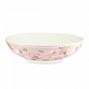 Тарелка для пасты, 20 см, 750 мл, фарфор, белый, розовый, серия Primula, MAXWELL WILLIAMS, Австралия, Тарелки для пасты