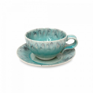 Пара чайная Blue, 250 мл, керамика, голубой, серия Madeira, COSTA NOVA, Португалия, Чайные пары 250 мл