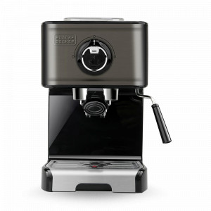 Кофеварка - эспрессо, 37 х 36 х 24,5 см, нержавеющая сталь, пластик, черный, BLACK+DECKER, США, Кофеварки эспрессо