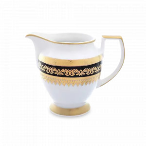 Молочник Creme Gold, 220 мл, фарфор, белый, золотой, серия Constanza Diadem, FALKENPORZELLAN, Германия, Молочники