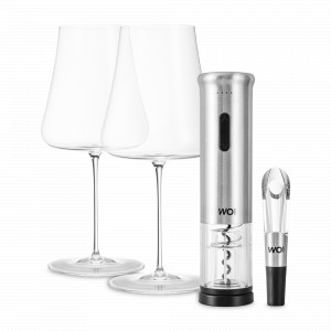 Набор подарочный из 2-х бокалов для вина со штопором и аэратором, 700 мл, хрусталь, DECOR DE TABLE, Китай, Сервировка DECOR DE TABLE