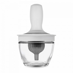 Емкость для масла с кисточкой Home Chef, 145 мл, стекло, пластик, силикон, белый, WALMER, Великобритания, Бутылки для масла и уксуса, гейзеры