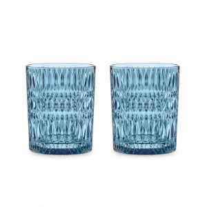 Набор из 2-х стаканов, 304 мл, хрустальное стекло, голубой, серия Ethno, NACHTMANN, Германия, Бокалы для виски