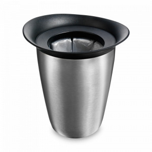 Ведро для охлаждения игристых вин Elegant, размер: 19 х 18 см, материал: нержавеющая сталь, пластик, цвет: стальной, VACU VIN, Нидерланды, Ведра для шампанского и льда