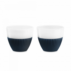 Набор из 2 стаканов для чая, 250 мл, фарфор, силикон, белый, темно-синий, серия Anytime, VIVA Scandinavia, Дания, Anytime VIVA SCANDINAVIA