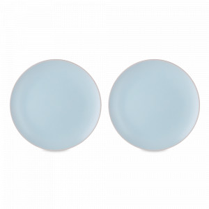 Набор закусочных тарелок, 2 предмета, 21.5 см, керамика, голубой, серия Simplicity, LIBERTY JONES, Россия, Наборы тарелок для кухни