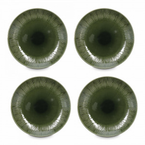 Набор из 4-х обеденных тарелок Jardin, 27 см, керамика, зеленый, серия Mikasa Hampton, KITCHEN CRAFT, Великобритания, Тарелки обеденные